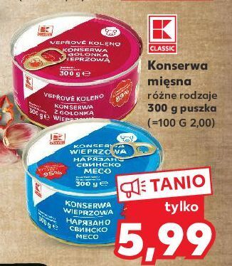 Kaufland Konserwa wieprzowa k-classic oferta