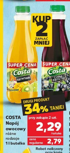 Kaufland Napój czarna porzeczka costa oferta