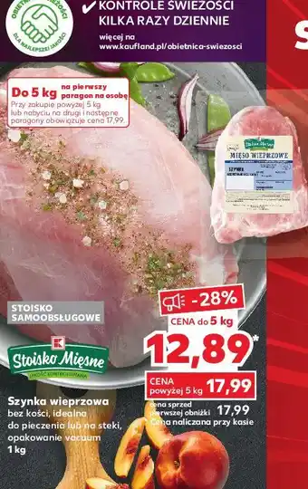 Kaufland Szynka wieprzowa bez kości stoisko mięsne oferta