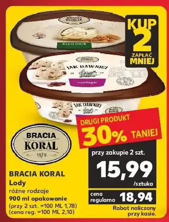 Kaufland Lody bakaliowe bracia koral jak dawniej oferta