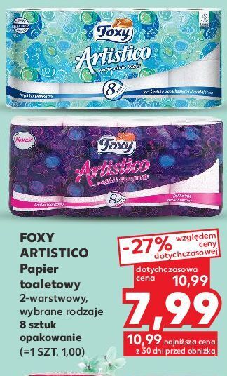 Kaufland Papier toaletowy biały foxy artistico oferta