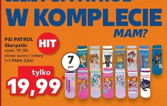 Kaufland Skarpetki psi patrol rozm. 19-34 oferta