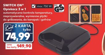 Kaufland Opiekacz do kanapek 3 w 1 750 switch on oferta