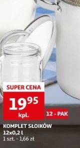 Auchan Komplet słoików bez zakrętki 200 ml oferta