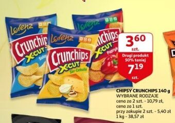 Auchan Chipsy paprykowe crunchips x-cut oferta