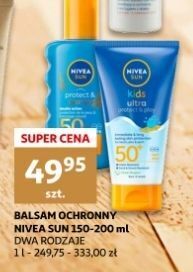Auchan Balsam ochronny protect & play spf 50 nivea sun kids oferta