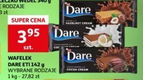 Auchan Wafelek kakaowy z kremem kakaowym eti dare oferta