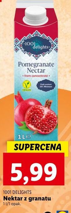 Lidl Nektar z granatu 1001 delights oferta