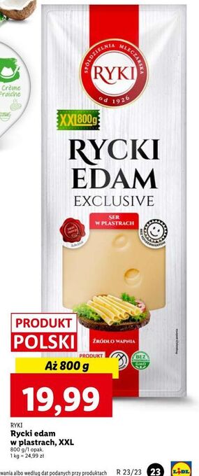 Lidl Ser rycki edam ryki oferta