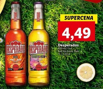 Lidl Piwo desperados red oferta