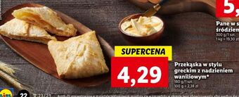 Lidl Przekąska grecka z nadzieniem waniliowym oferta