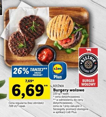 Lidl Burger wołowy rzeźnik codzienna dostawa oferta