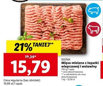 Lidl Mięso mielone z łopatki wieprzowej i wołowej rzeźnik codzienna dostawa oferta