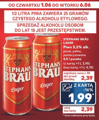 Kaufland Piwo stephans brau lager oferta