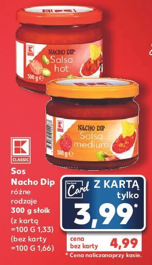 Kaufland Sos nacho salsa hot k-classic oferta