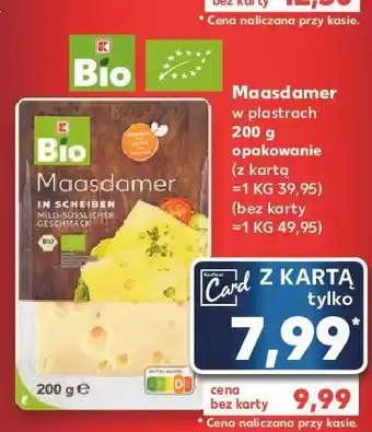 Kaufland Ser maasdamer - plastry k-classic bio oferta