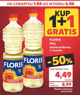 Kaufland Olej słonecznikowy floris oferta