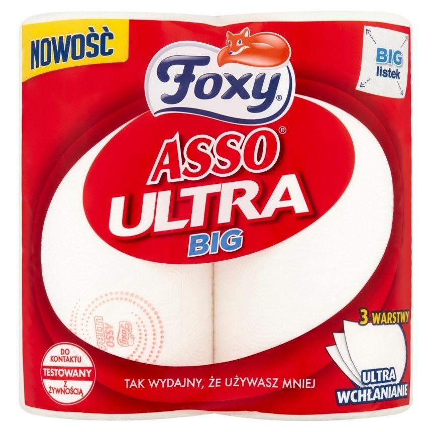 Intermarche Foxy asso ultra big ręcznik kuchenny 2 rolki oferta