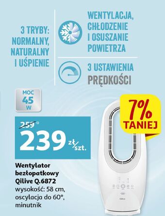 Auchan Wentylator bezłopatkowy q.6872 qilive oferta