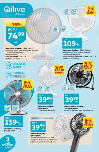Auchan Wentylator biurkowy ft23a selecline oferta