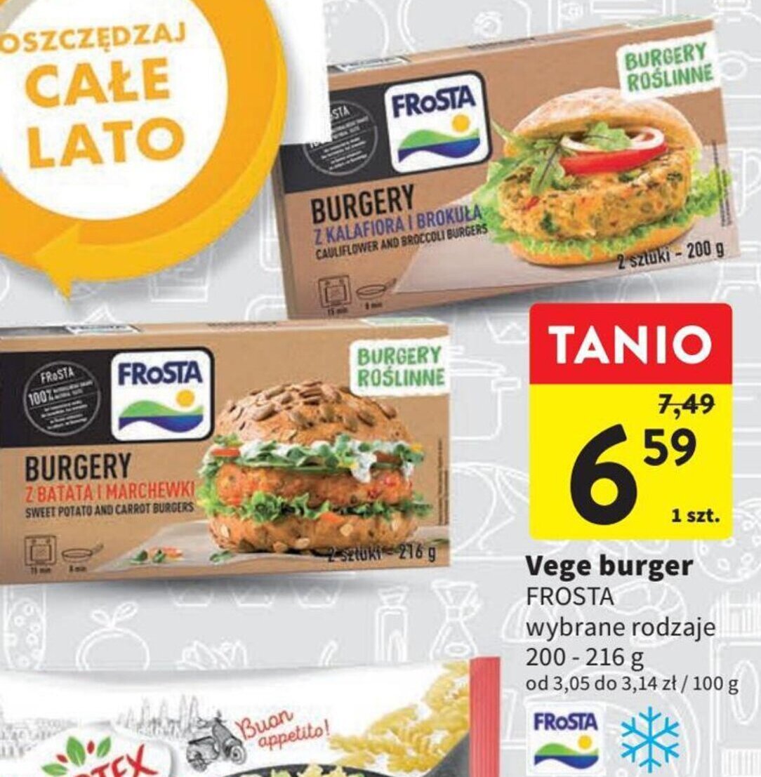 Intermarche Vege burger FROSTA 200-216g oferta