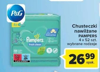 Carrefour Chusteczki nawilżane pampers fresh clean oferta