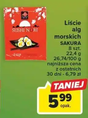 Carrefour Liście alg nori sakura oferta