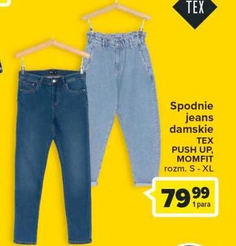 Carrefour Spodnie jeans damskie rozm. s-xl tex oferta