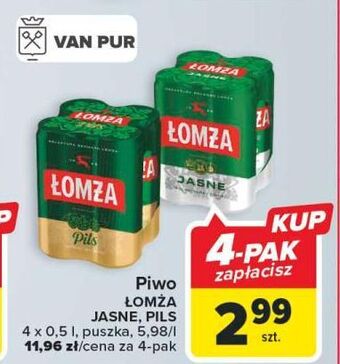 Carrefour Piwo łomża pils oferta