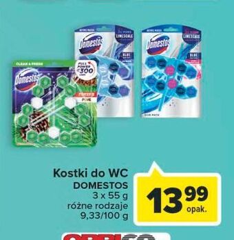 Carrefour Kostka do wc blue water pink magnolia domestos power5+ oferta