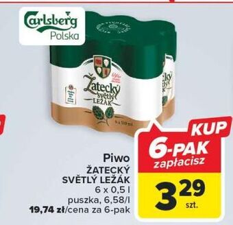 Carrefour Piwo zatecky svetly lezak oferta