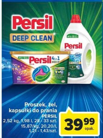 Carrefour Kapsułki do prania 4in1 deep clean color persil discs oferta