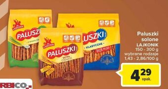 Carrefour Paluszki słone lajkonik oferta
