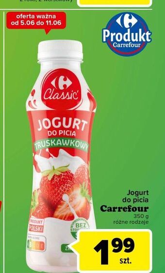 Carrefour Express Jogurt do picia truskawkowy carrefour oferta