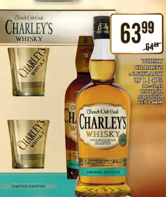Dino Whisky + 2 szklanki charley's original oferta