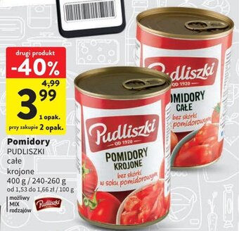 Intermarche Pomidory PUDLISZKI 400 g/240-260 g oferta