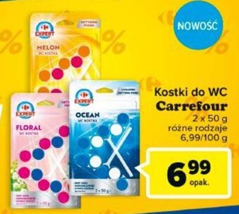 Carrefour Kostki do WC Carrefour 2 x 50 g oferta