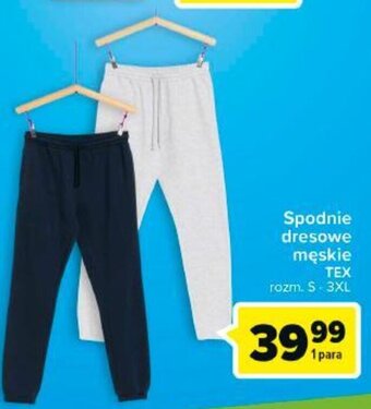 Carrefour Spodnie dresowe męskie TEX oferta