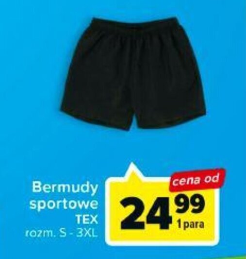 Carrefour Bermudy sportowe TEX oferta