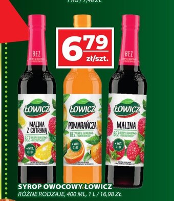 Top Market SYROP OWOCOWY ŁOWICZ 400ml oferta