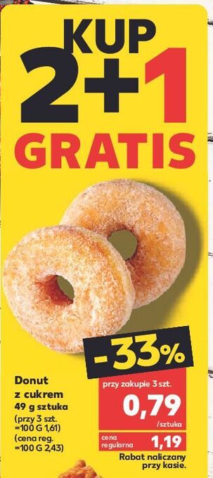 Kaufland Donut z cukrem oferta