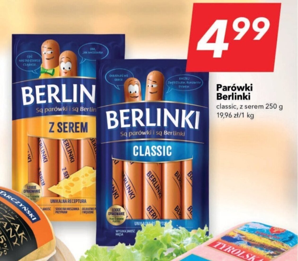 Lewiatan Parówki Berlinki 250 g oferta