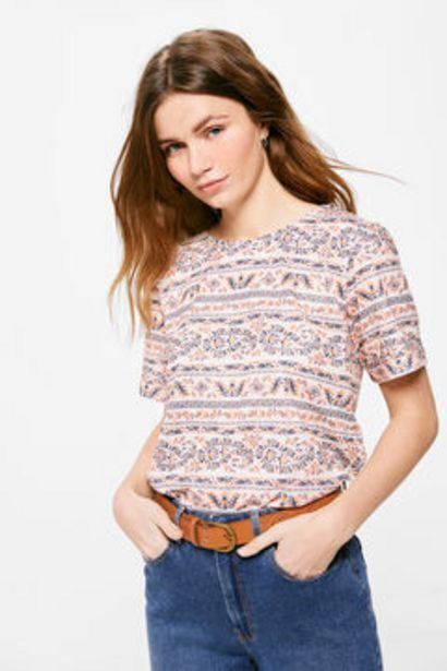 Springfield Printed roll-up sleeves t-shirt oferta