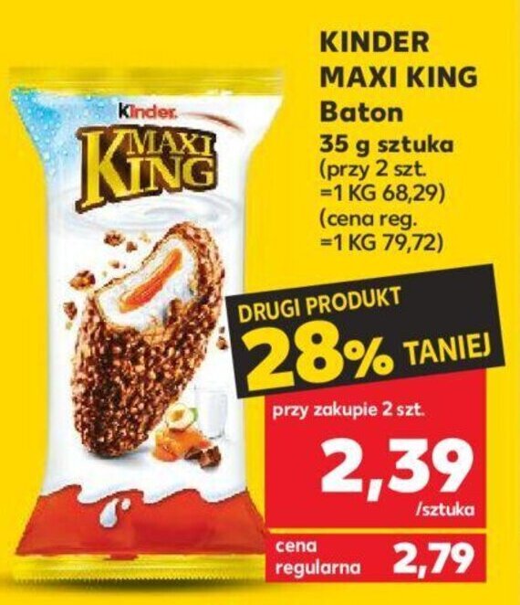 Kaufland KINDER MAXI KING Baton 35g oferta