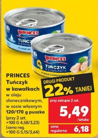 Kaufland PRINCES Tuńczyk w kawałkach 120/170g oferta