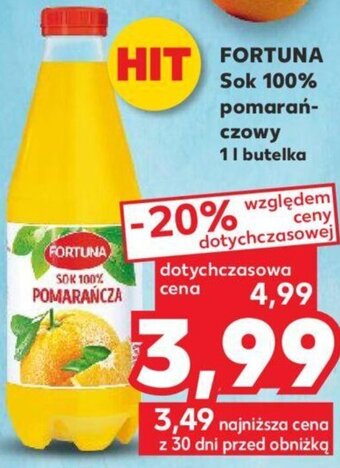 Kaufland FORTUNA SOK 100% Pomarańczowy 1l oferta