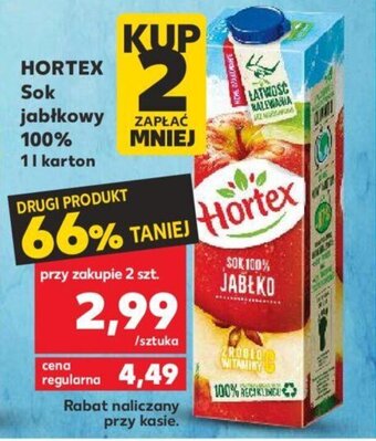Kaufland HORTEX Sok jabłkowy 100% 1l karton oferta