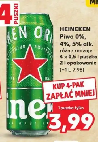 Kaufland HEINEKEN Piwo 0%, 4%, 5% alk. oferta