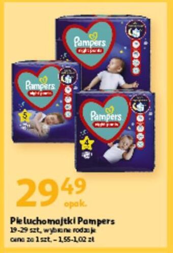 Auchan Pieluszki dla dzieci 6 pampers night pants oferta