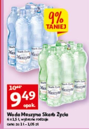 Auchan Woda niegazowana muszyna skarb życia oferta